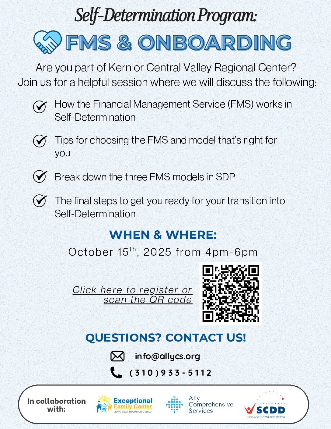 Self-Determination Program: FMS & Onboarding