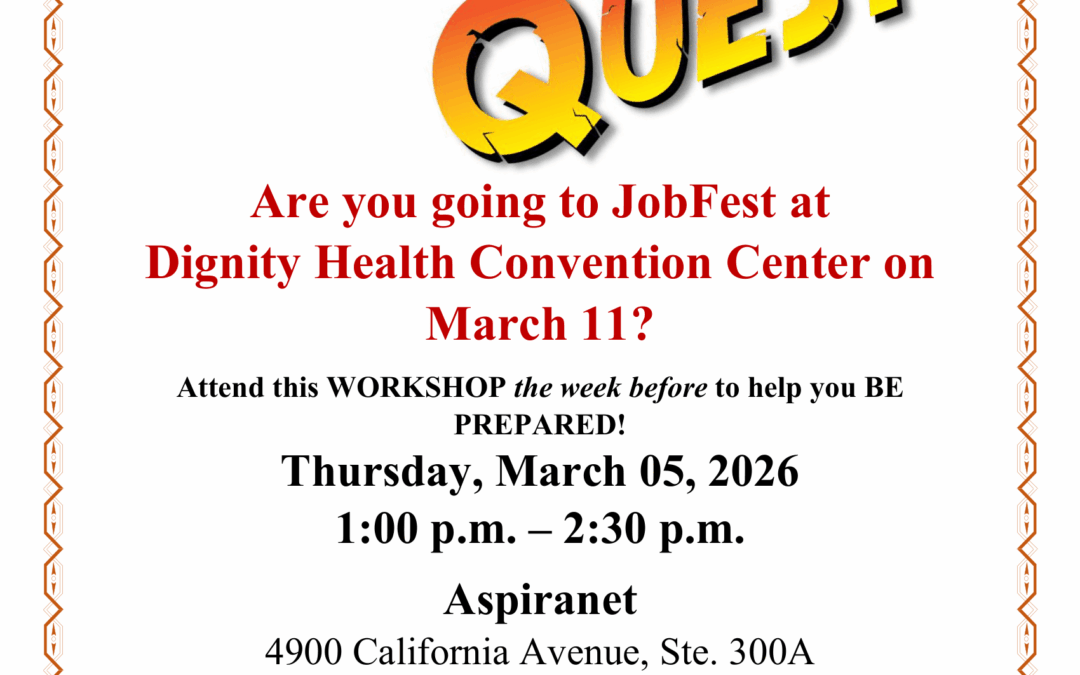 Be Prepared! JobFest QUEST 3/5/26