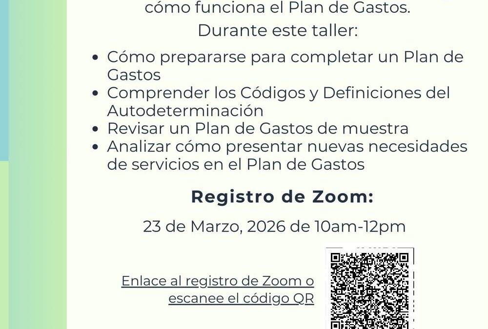 Hablemos de Autodeterminación: Plan de Gastos