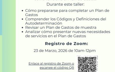 Hablemos de Autodeterminación: Plan de Gastos