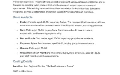 Open Casting Call for Person-Centered Thinking Video Series