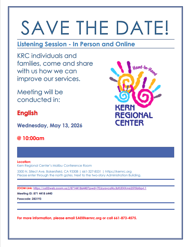 Listening Session Meeting Date: May 13, 2026 Time: 10AM-12PM